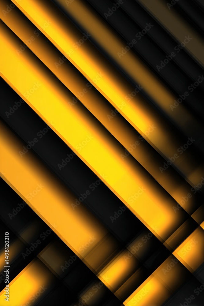 Poster dynamic vector background with diagonal yellow stripes and geometric overlays