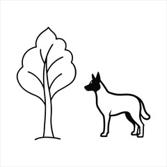 German Shepherd silhouette