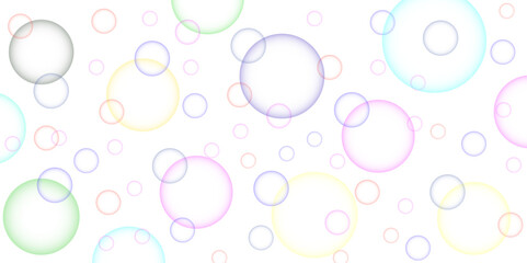 Modern abstract light red, blue and sky blue bubble background with circles. Colorful bubbles. Abstract, Colorful transparent red, blue and sky blue soap bubbles floating in the air. 