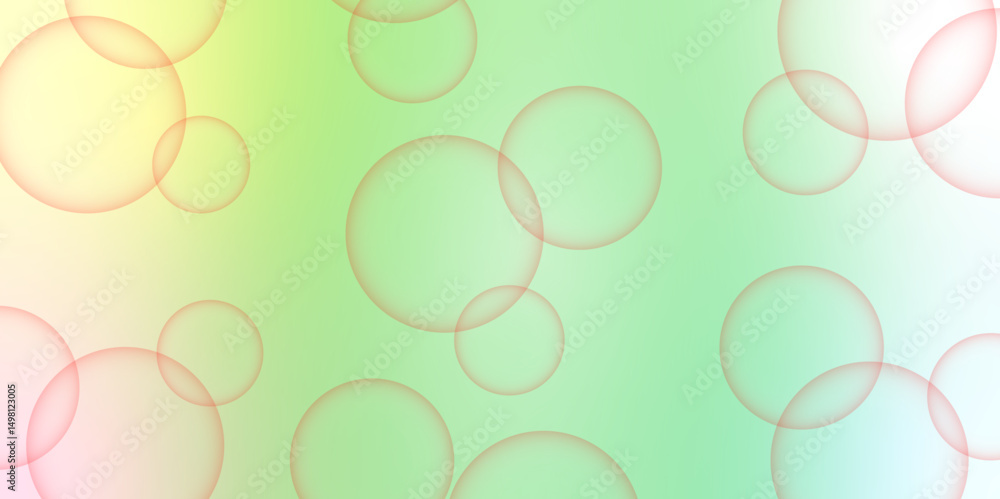 Poster modern abstract red bubble background with circles. colorful bubbles. abstract, colorful transparent