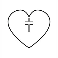 Obraz premium heart with cross