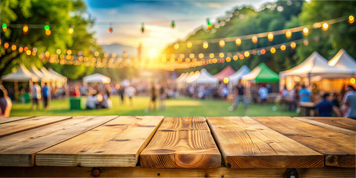 Families and friends enjoy an outdoor festival filled with lights, diverse food stalls, and a vibrant atmosphere as the sun sets over a lively park gathering