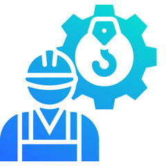 Obraz premium Construction Worker Icon