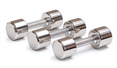 Isolated on a white background are dumbbell weights used for exercise