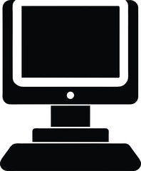 computer monitor with blank screen