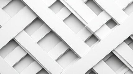 Fototapeta premium Abstract White Geometric Background with Overlapping Rectangles