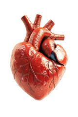 Isolated Realistic Red Heart