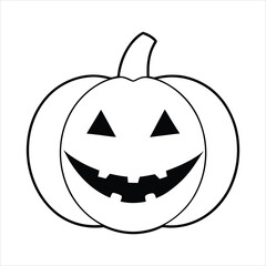 halloween pumpkin on white background