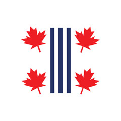 Canada Day Festive Maple Leaf Design.

