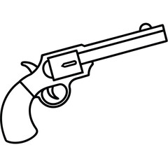 vector illustration of a gun