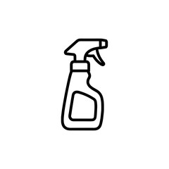 Cleaning spray bottle icon in minimalist style