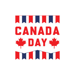 Canada Day Festive Maple Leaf Design.

