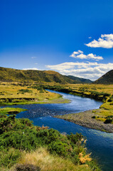 The valley of the Wainuiomata River, close to Baring Head, East Harbour Regional Park, Greater Wellington, New Zealand, 

