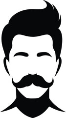 man with mustache silhouette