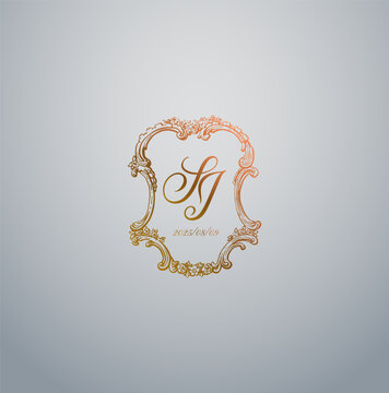 Romantic Rose Wedding Wreath Vector