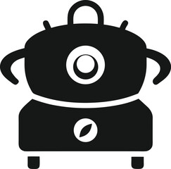 Fototapeta premium Electric pan Pressure Cooker silhouette