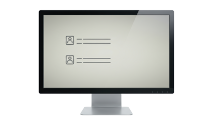 Isolated Computer Monitor Displaying Login Interface