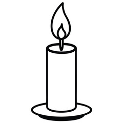 candle  vector illustration
