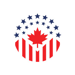 Canada Day Festive Maple Leaf Design.

