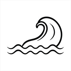 Obraz premium Ocean wave silhouette