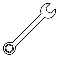 wrench isolated on white