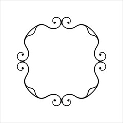 vintage frame with floral ornament