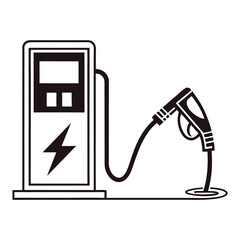 Ev station icon vector on white background. Adobe Illustrator Artwork