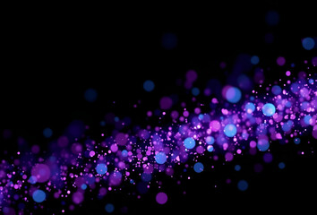 Bright blue bubbles glow in an abstract, colorful night design, perfect for a festive party backdrop, Generative AI