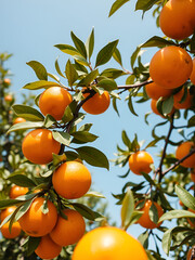 Oranges on a tree