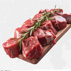 vector raw beef steak with rosemary