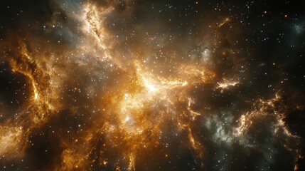 Fototapeta premium Stunning Nebulae in Deep Space with Bright Cosmic Dust and Stars