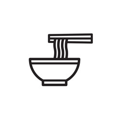 シンプルでかわいいうどん・ラーメンのアイコン