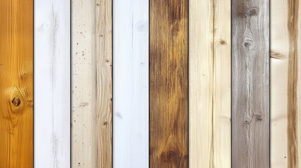 Various Wooden Planks in Different Textures and Colors for Design