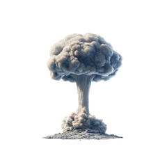 Atomic Bomb Mushroom Cloud - Nuclear Explosion Illustration