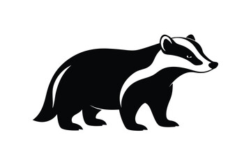 vector illustration of a  badger