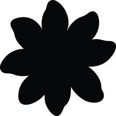 beautiful flower sketch silhouette