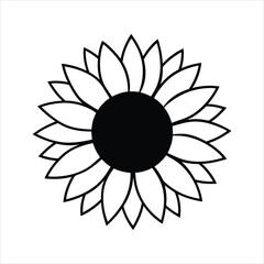 vector illustration of a sunflower