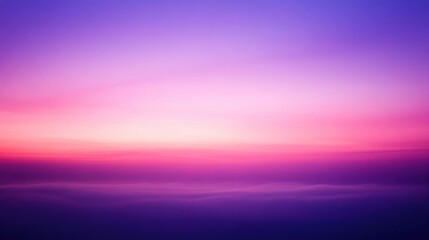 Serene Twilight Gradient Over Smooth Horizon in Soft Purple Colors
