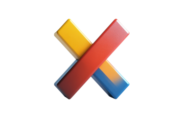 Colorful check mark icon graphic on transparent background designed for various digital applications and user interfaces, creating a modern and vibrant visual appeal