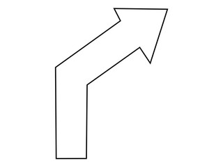 bend right arrow