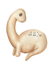 Little Dino &ndash; Watercolor Baby Illustration for Cards, Decor and Design