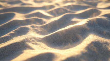 Soft Dunes with Gentle Ripples Under Warm Golden Light