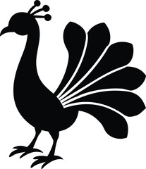 beautiful peacock silhouette