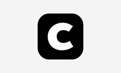Cara Logo Icon, Black White Social Media App Symbol for Digital & Print Marketing	