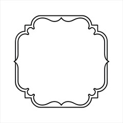 vector illustration of a frame with a ribbon