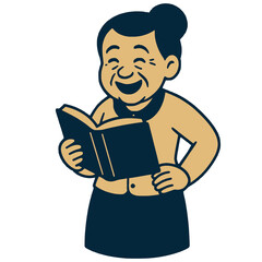 Grandma Reading a Book Generative AI