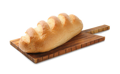 One loaf of bread isolated on white