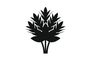 black silhouette of a flower