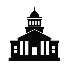 vector silhouette of a church