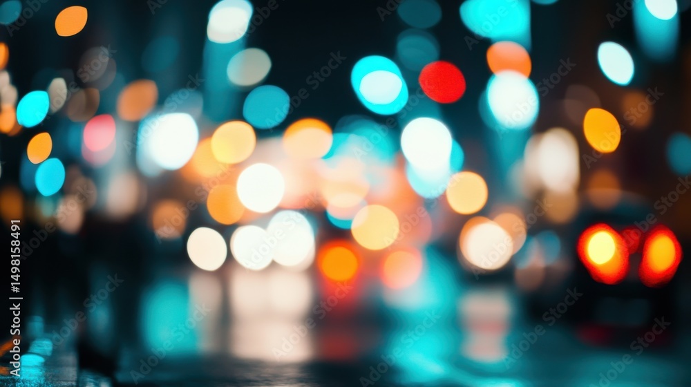 Canvas Prints abstract bokeh city lights background for creative projects
